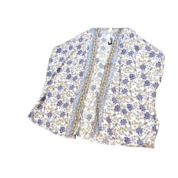 NWT‎ EVEREVE FEATHERS TOLANI MILA FLORAL WRAP KAFTAN ONE SZ Fairy Boho Festival - Picture 4 of 5